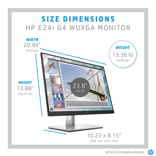 HP E-Series E24i G4 computer monitor 61 cm (24 HP E-Series E24i G4 computer monitor 61 cm (24